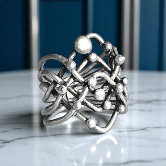 🆕️Turkish Handcrafted Adjustable Zamak Ring | Artisanal Design from Istanbul 💍 - Picture 1 of 16